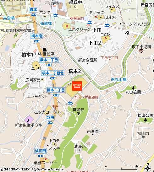 イオン新宮店付近の地図